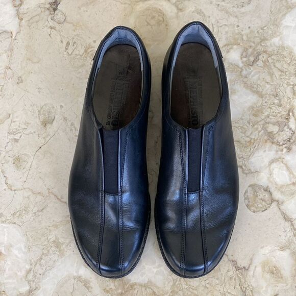 Mephisto Morven Black Leather Slip On Shoes - Picture 10 of 14